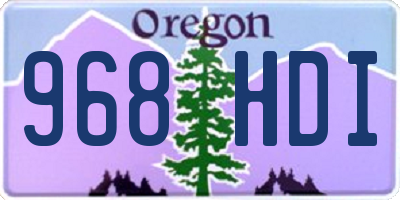OR license plate 968HDI