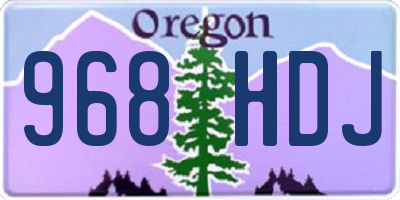 OR license plate 968HDJ
