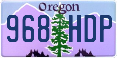 OR license plate 968HDP