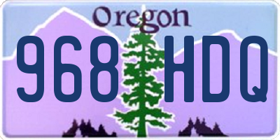 OR license plate 968HDQ