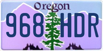 OR license plate 968HDR