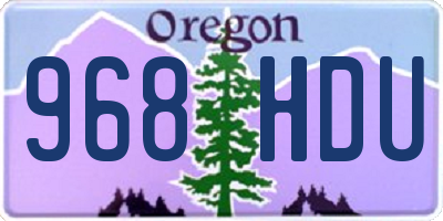 OR license plate 968HDU