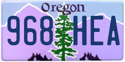 OR license plate 968HEA