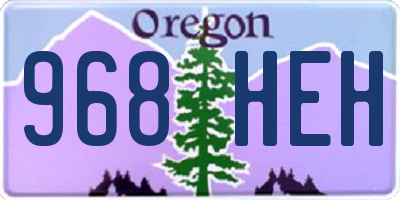 OR license plate 968HEH