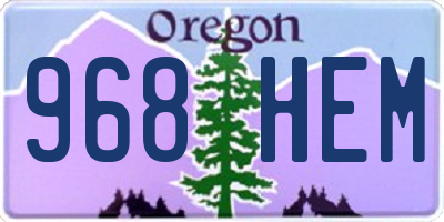 OR license plate 968HEM