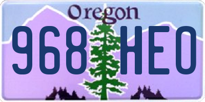 OR license plate 968HEO