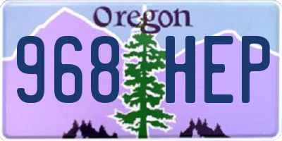 OR license plate 968HEP