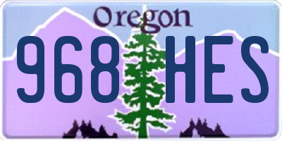 OR license plate 968HES