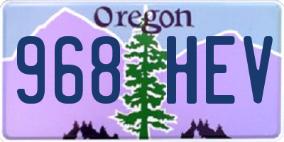OR license plate 968HEV
