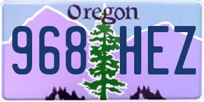 OR license plate 968HEZ
