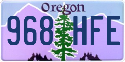 OR license plate 968HFE