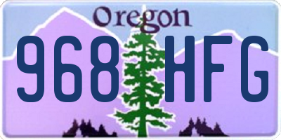 OR license plate 968HFG