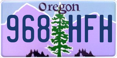 OR license plate 968HFH