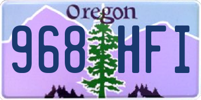 OR license plate 968HFI