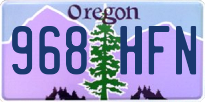 OR license plate 968HFN