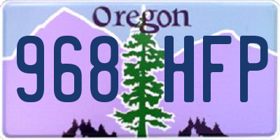 OR license plate 968HFP