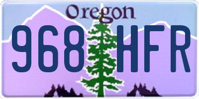 OR license plate 968HFR