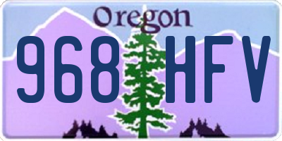 OR license plate 968HFV