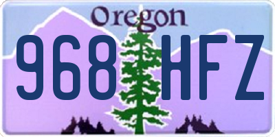 OR license plate 968HFZ