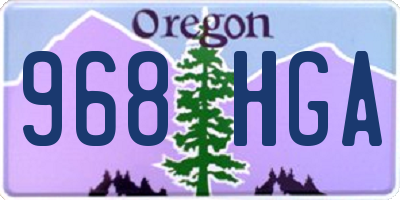 OR license plate 968HGA
