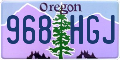 OR license plate 968HGJ