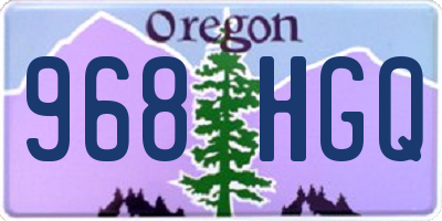 OR license plate 968HGQ