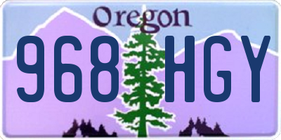 OR license plate 968HGY