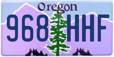 OR license plate 968HHF