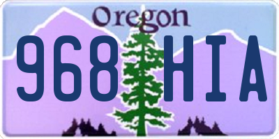 OR license plate 968HIA