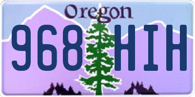 OR license plate 968HIH
