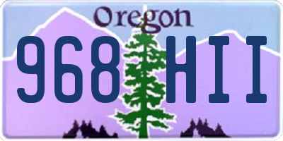 OR license plate 968HII