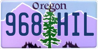 OR license plate 968HIL