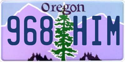 OR license plate 968HIM