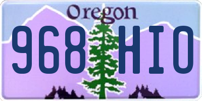 OR license plate 968HIO