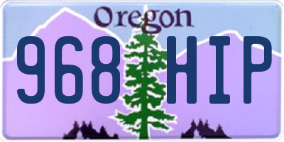 OR license plate 968HIP