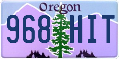 OR license plate 968HIT