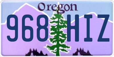OR license plate 968HIZ