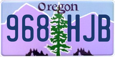 OR license plate 968HJB