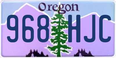 OR license plate 968HJC