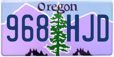 OR license plate 968HJD