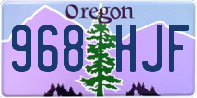 OR license plate 968HJF