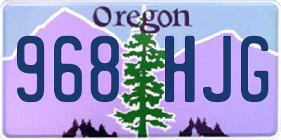 OR license plate 968HJG