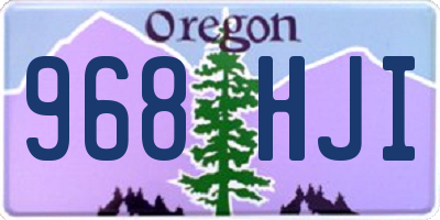 OR license plate 968HJI