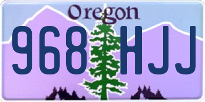 OR license plate 968HJJ