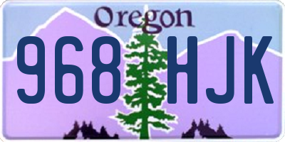 OR license plate 968HJK