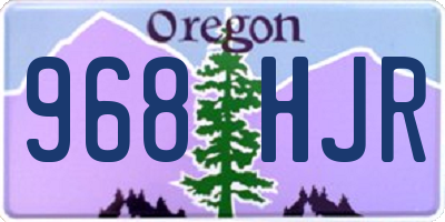 OR license plate 968HJR