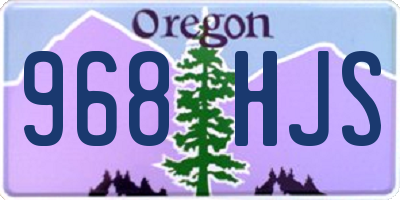 OR license plate 968HJS