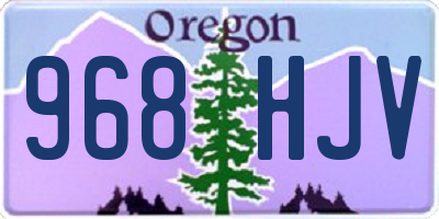 OR license plate 968HJV