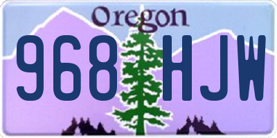 OR license plate 968HJW