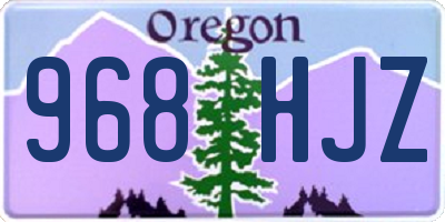 OR license plate 968HJZ